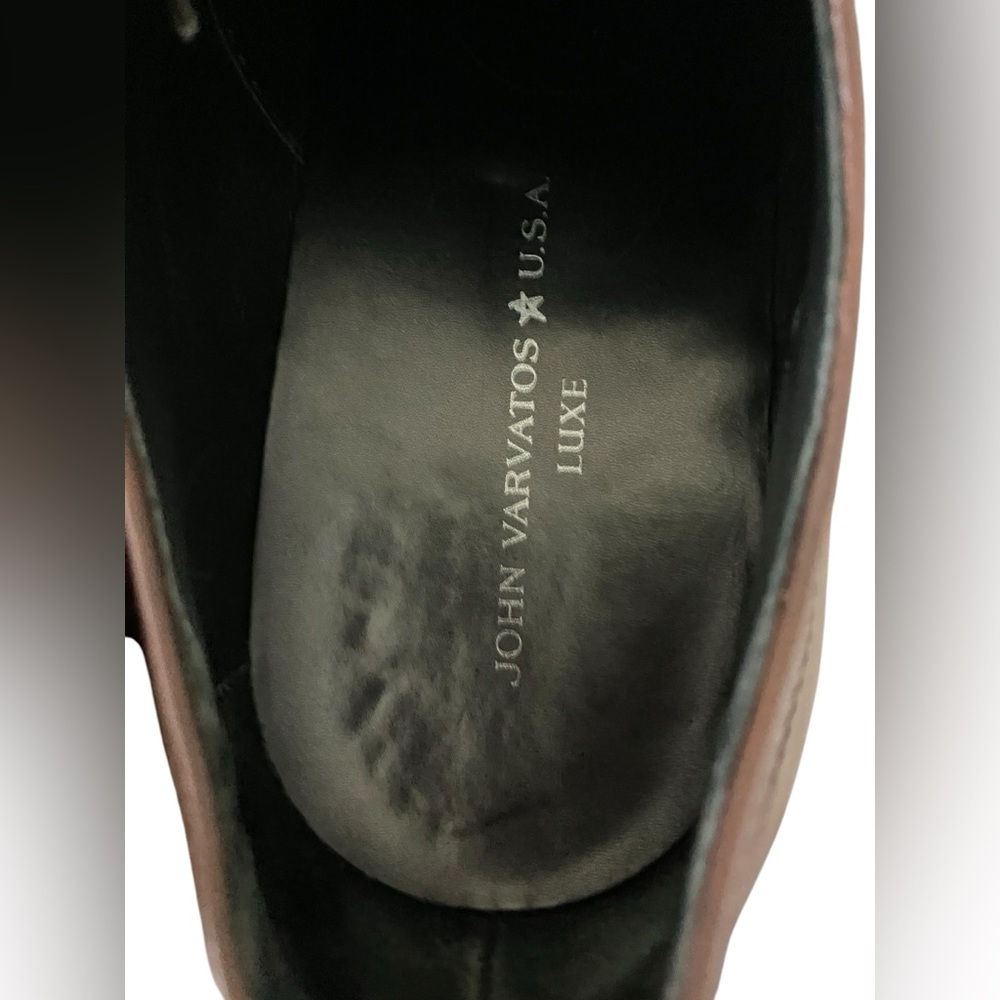 John Varvatos Luxe Oxford Brown Leather Plain Toe Dress Shoes Men’s Size 11 - Picture 14 of 16